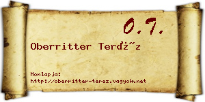 Oberritter Teréz névjegykártya