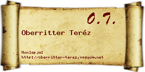 Oberritter Teréz névjegykártya